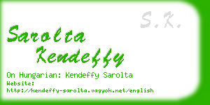 sarolta kendeffy business card